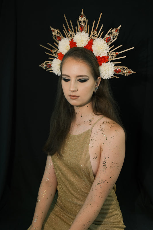 Flower halo crown for wedding or festival