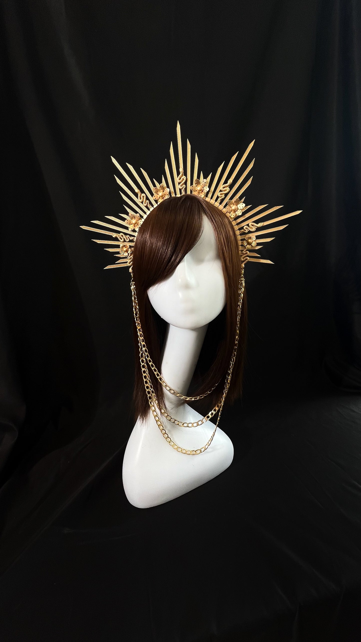 Medusa snake headpiece with chain