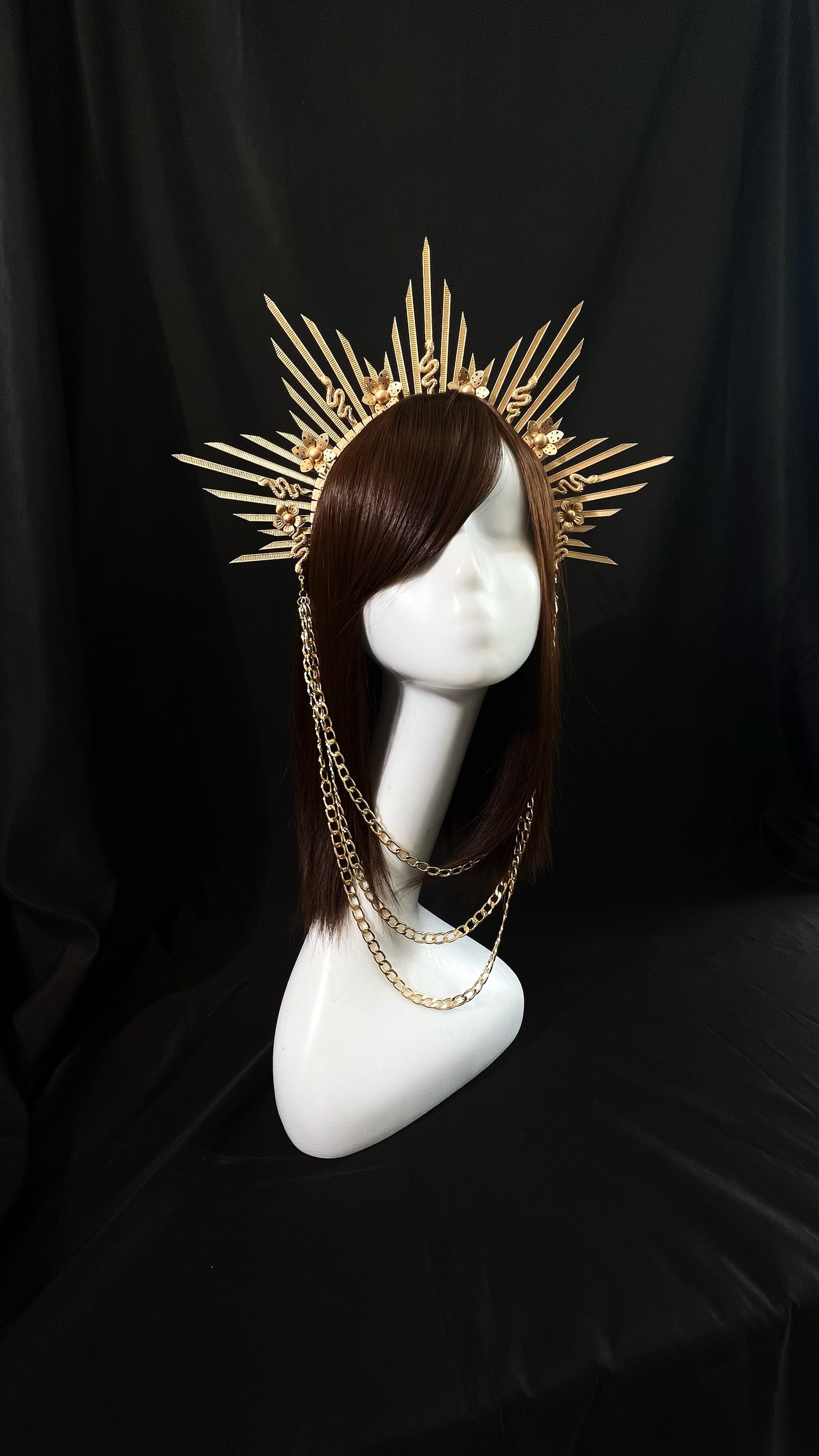 Medusa snake headpiece with chain