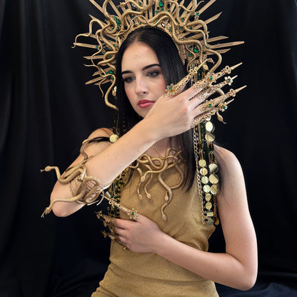 Medusa headpiece, Snake crown, Medusa gorgon crown