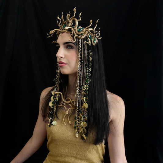 Cleopatra crown, Snake crown, Medusa Gorgon headpiece