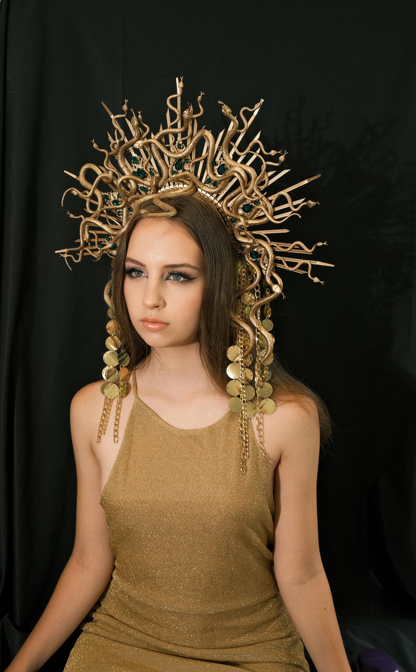 Medusa headpiece serpent crown