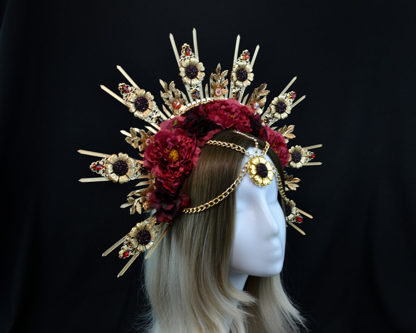 gold halo crown
